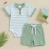 Baby Jumpsuit Short Sleeve Toddler Jumpsuit Romper Shorts Suit